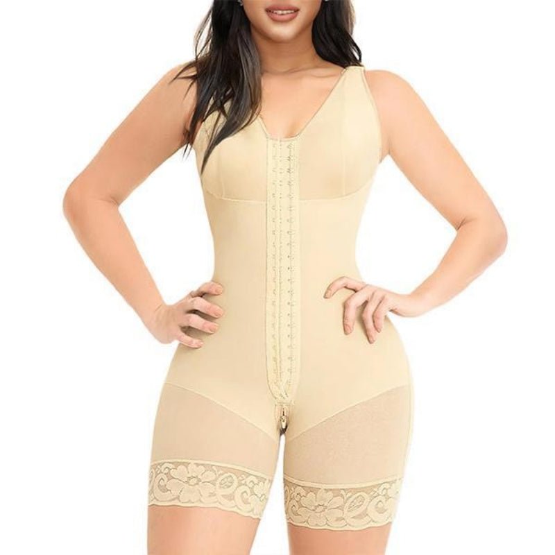FAJAS COLOMBIANAS SHAPEWEAR FOR WOMEN TUMMY CONTROL POST SURGERY FULL BODY SHAPER BUTT LIFTER WITH ZIPPER CROTCH